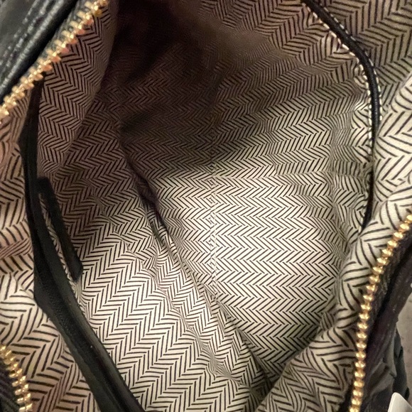 Urban Expansion Woven Hobo Shoulder Bag Black Vegan Leather NWT Sz 17”W x 11”T - Picture 7 of 8